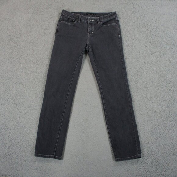 Prana Denim - PrAna Jeans Womens 28 Gray Low Rise Straight Skinny Stretch Hike Outdoors 30x29